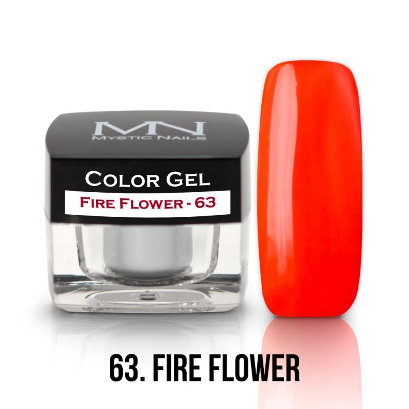 Farebný UV gél - 63 Fire Flower- 4g
