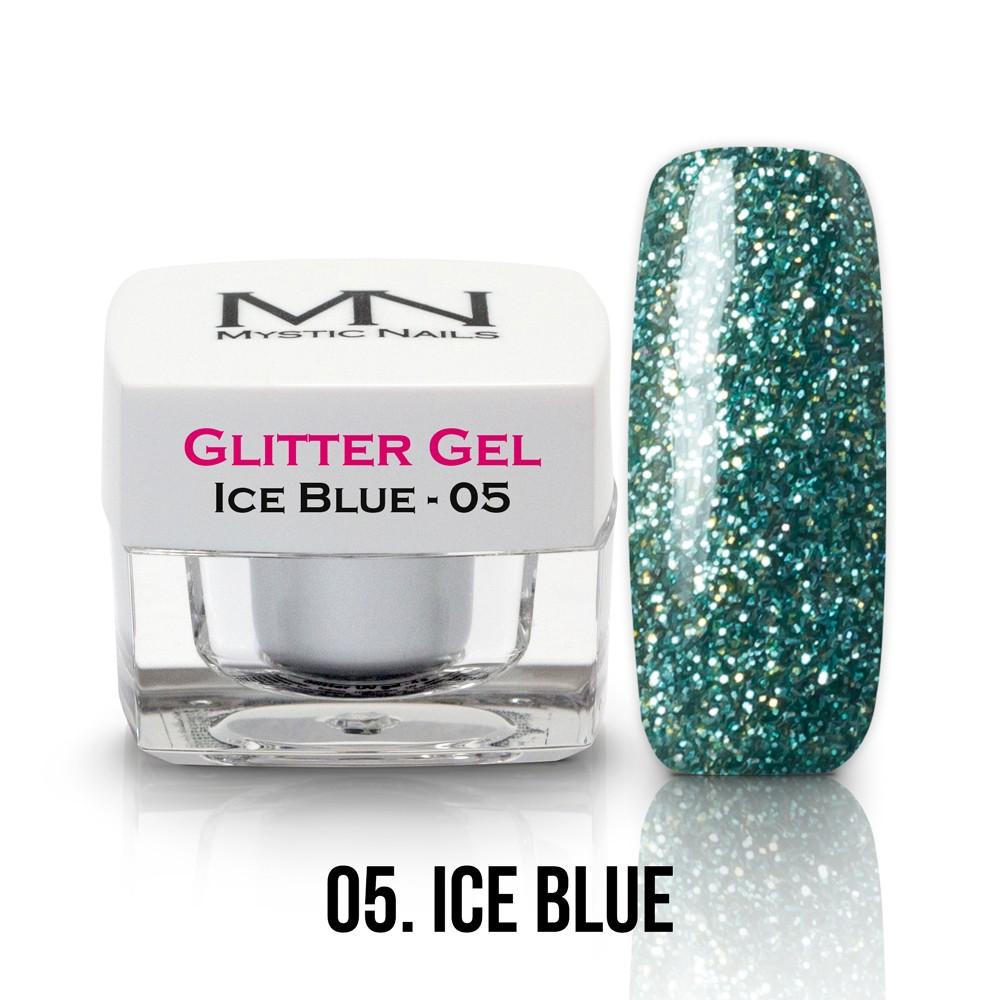 Glitter gél - No. 5 Ice Blue- Ľadová Modrá
