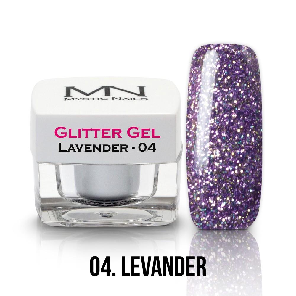 Glitter gél - No. 4 Levander- Levanduľa