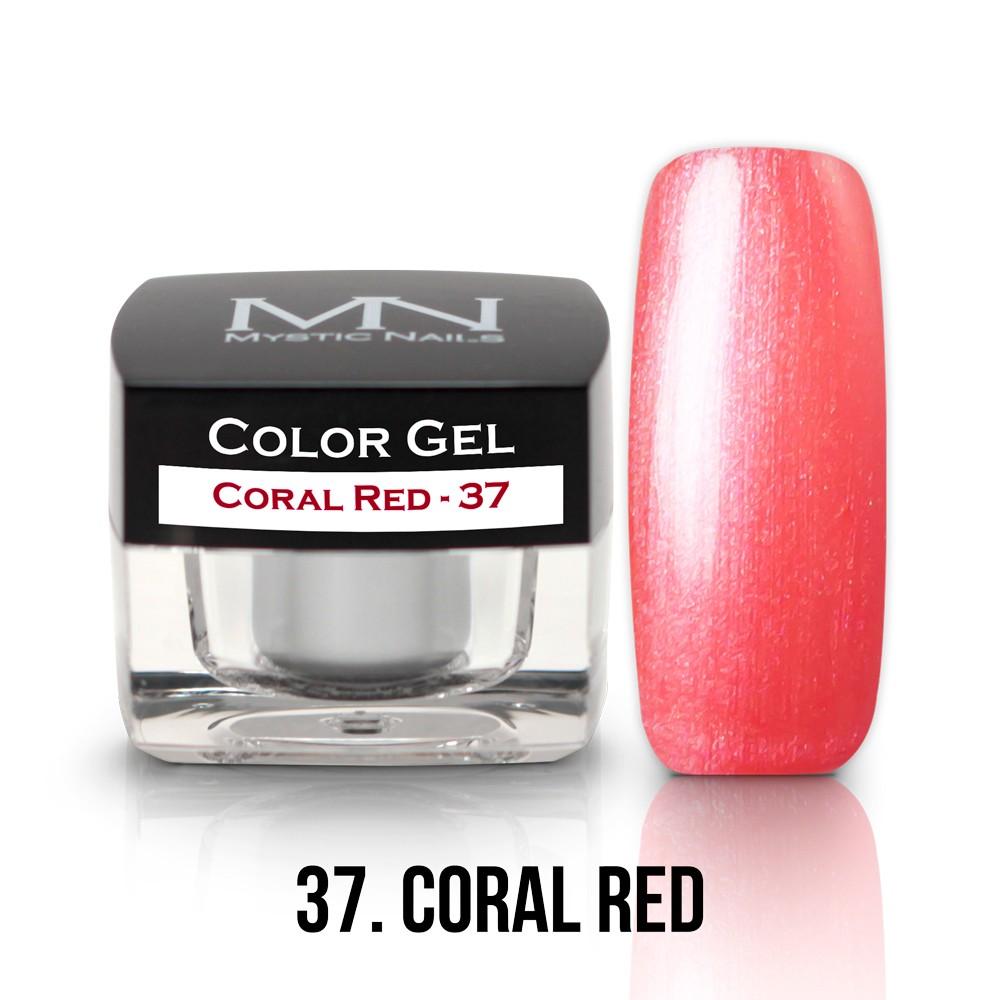 Farebný UV gél - 37 Coral Red - 4g