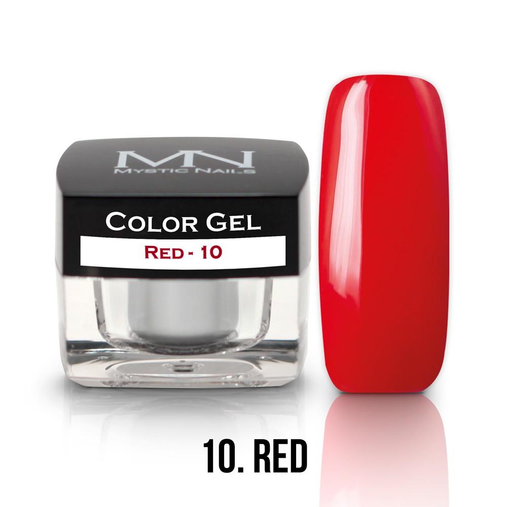 Farebný UV gél - 10 - Red - 4g