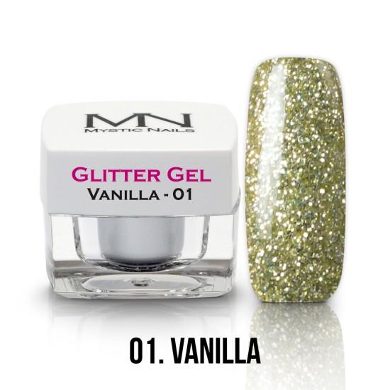 Glitter gél - No. 1 Vanilla
