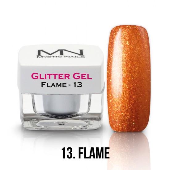 Glitter gél - No.13 - Flame - Plameň