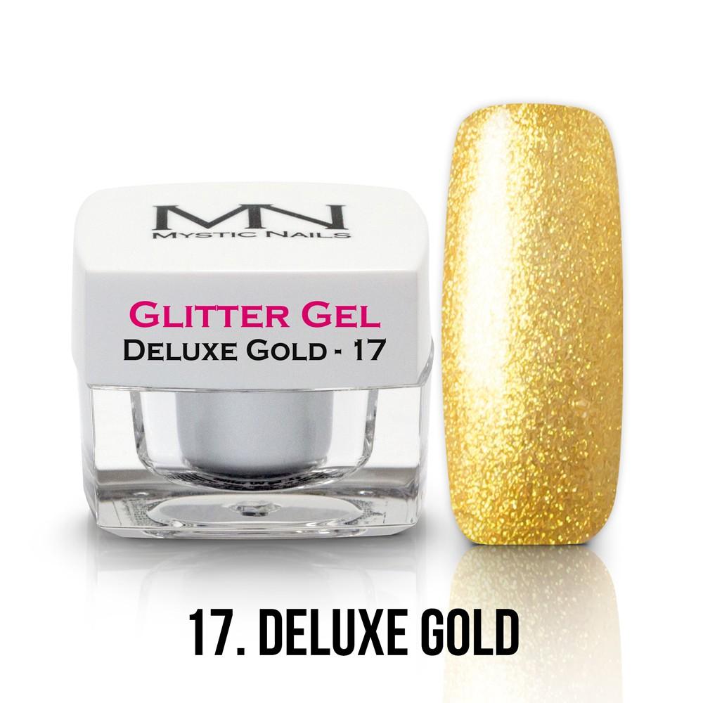 Glitter gél - No.17 - Deluxe Gold - Luxusná Zlatá