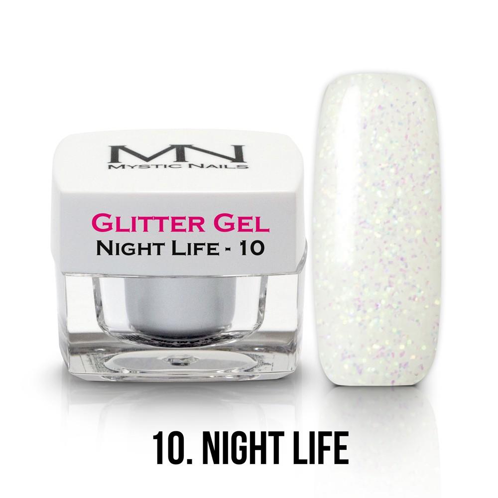 Glitter gél - No.10 - Night Life - Nočný život